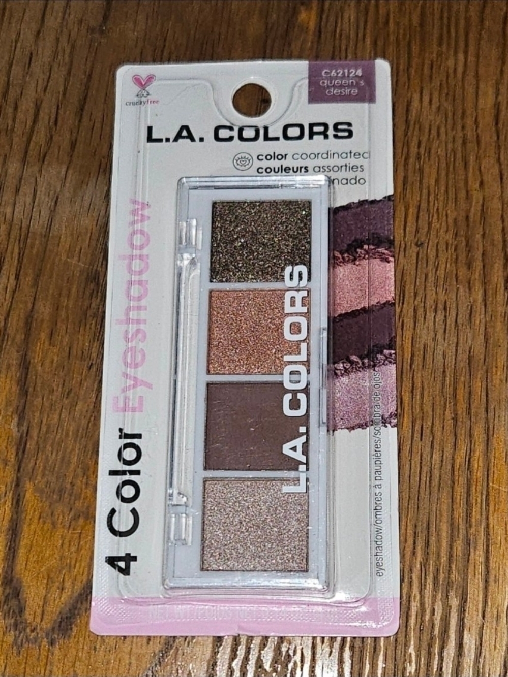 L.A Colors 4 Color Eyeshadow Palette in C62124 Queen's Desire BNIB